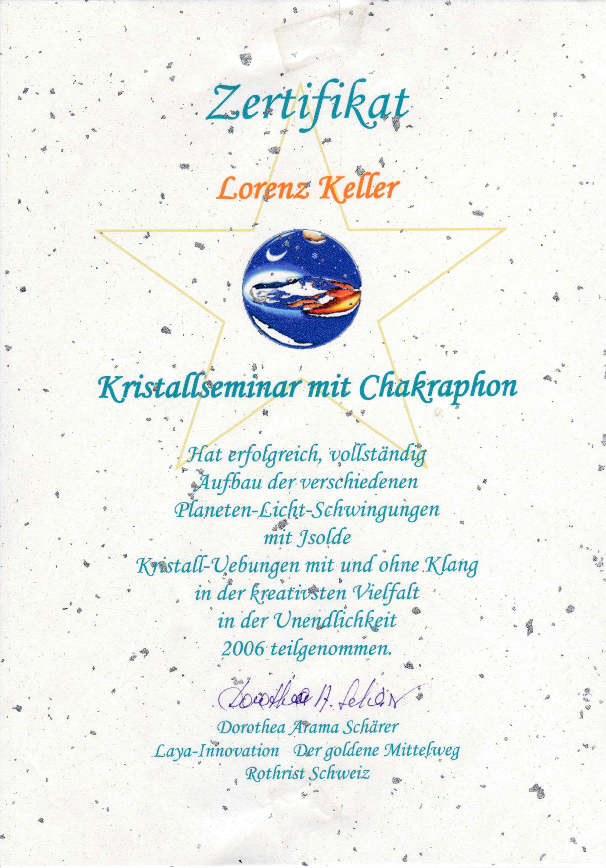 Kristallseminar mit Chakraphon