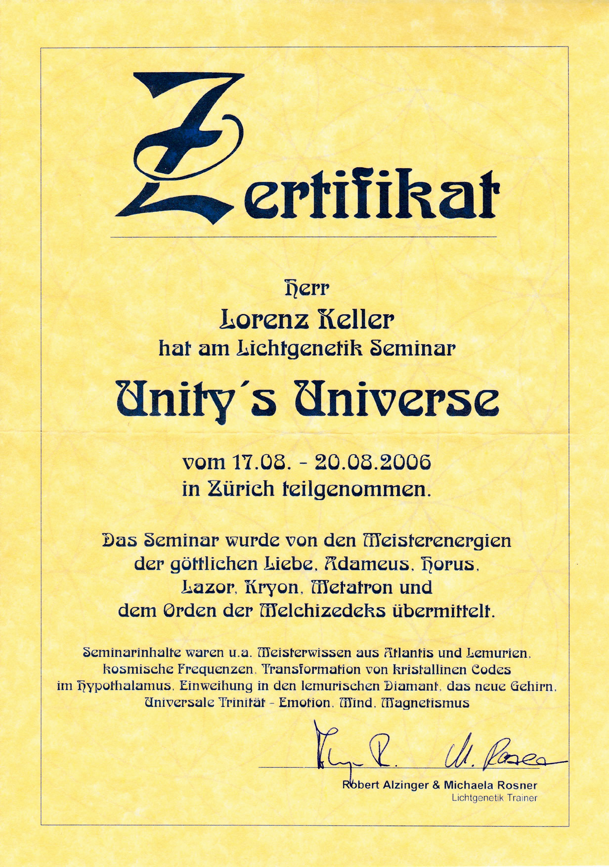 Unity's Universe