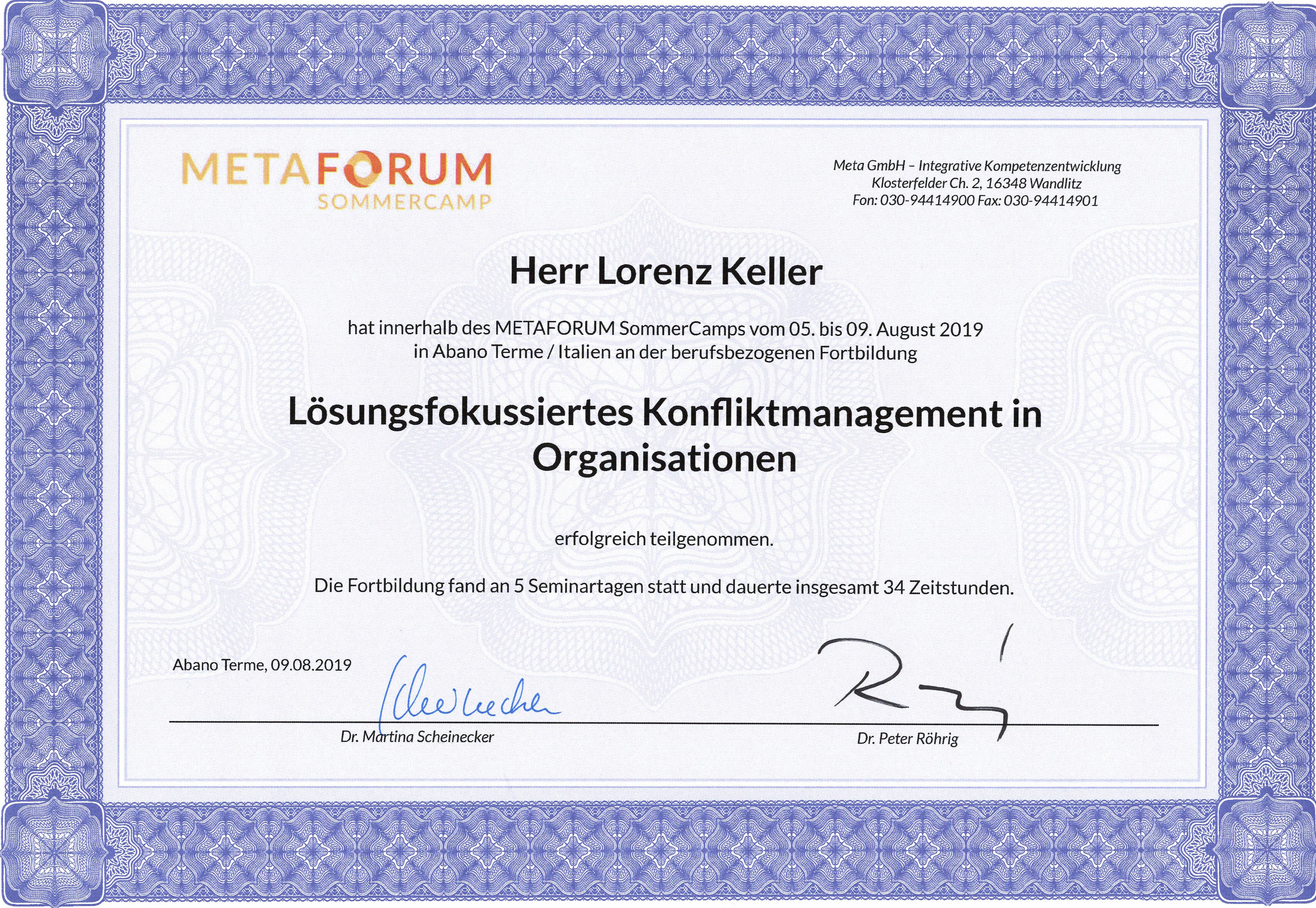 Lösungsorientiertes Konfliktmanagement